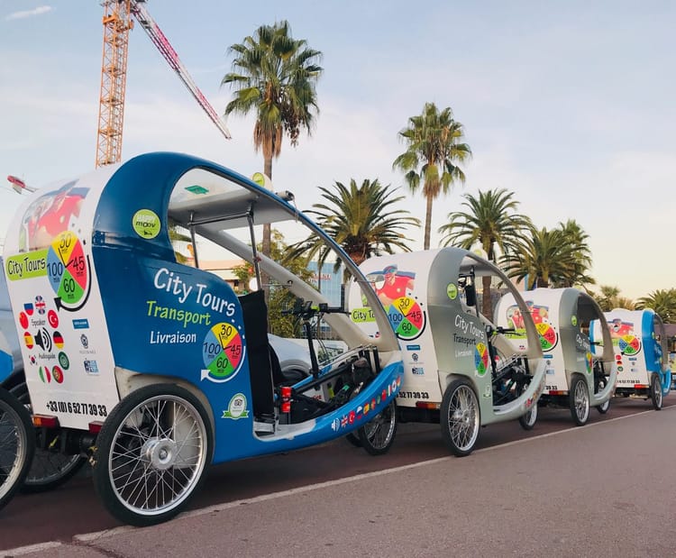 Visite commentée de Nice en vélo-taxi électrique