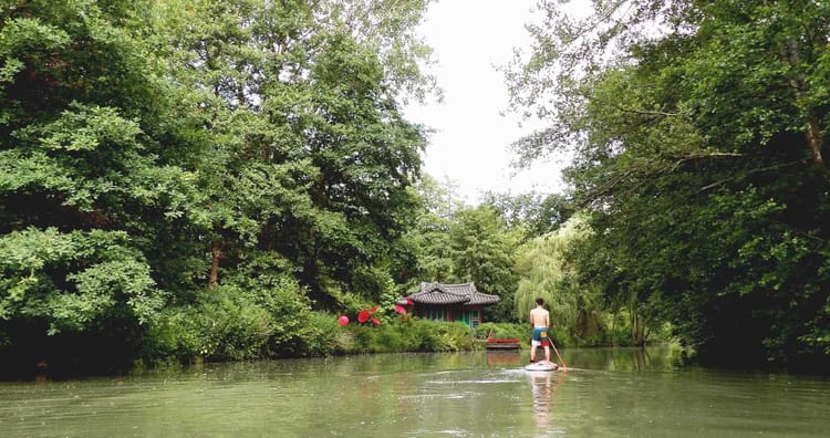Balade et location de Stand-up Paddle le long des jardins du moulin jaune - 40 min de Paris