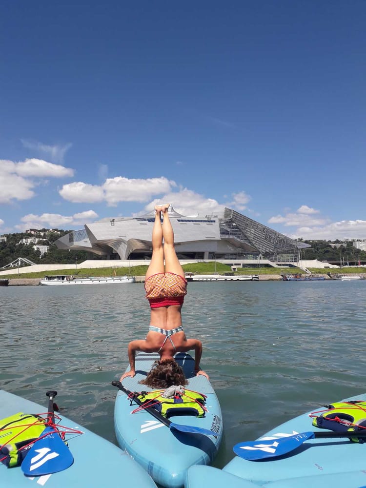 Yoga Paddle sur le Rhône à Lyon