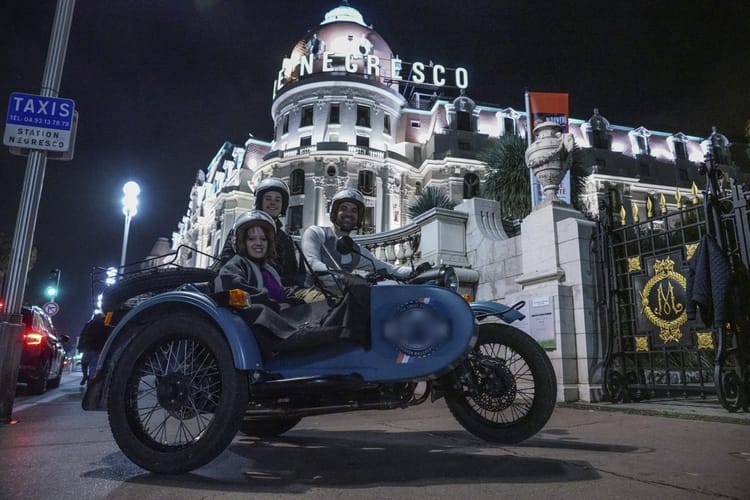 Balade insolite en side-car vintage à Nice et ses alentours