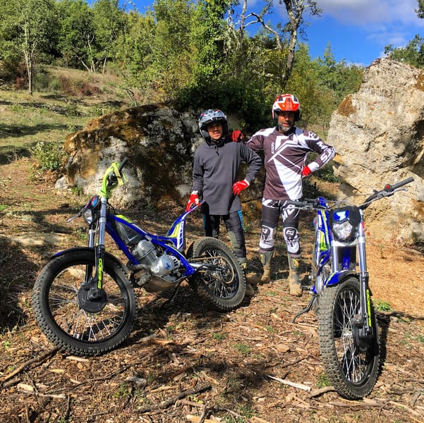 Initiation conduite moto trial dans le Vaucluse