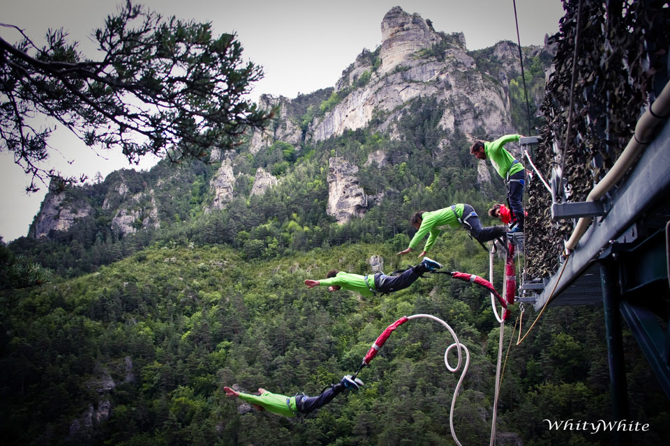Saut à l'élastique en Lozère