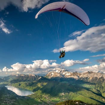 Vol en parapente pour découvrir le lac d'Annecy depuis le ciel