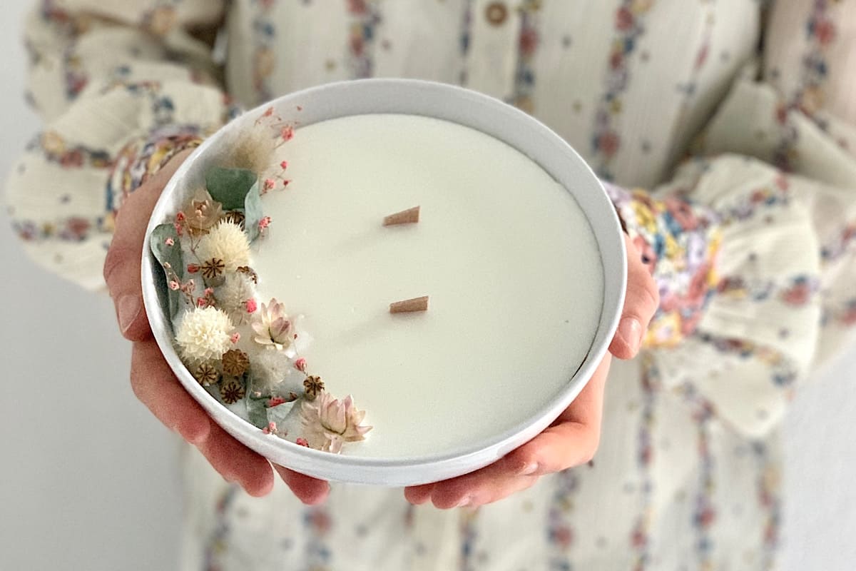 Atelier DIY couronne de fleurs séchées proche de Deauville , à domicile