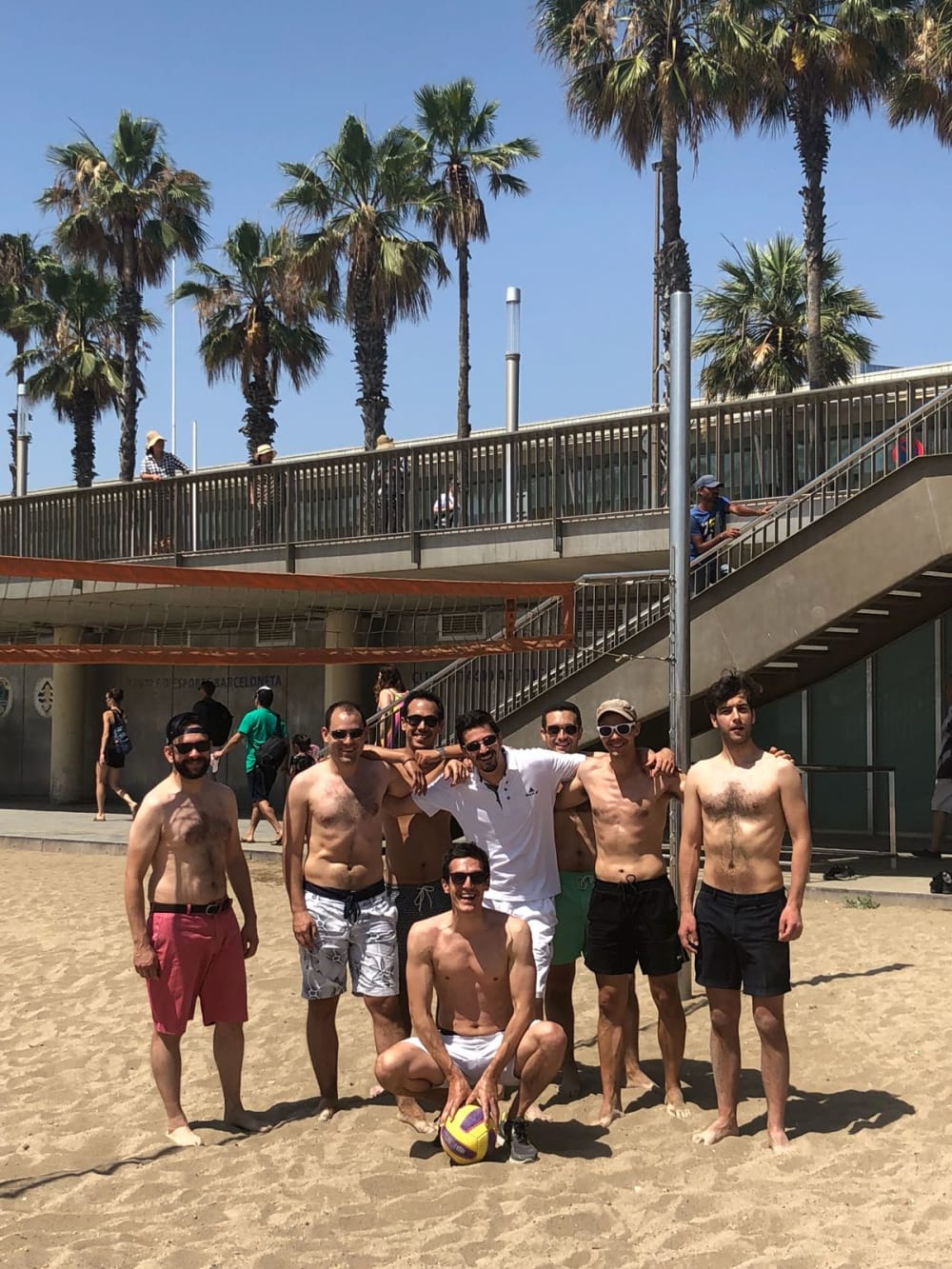 Parcours sportif sur la plage à Barcelone - Teambuilding 