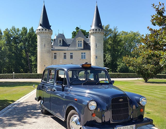 Tour et Visite des vignobles et châteaux de Bordeaux en taxi anglais
