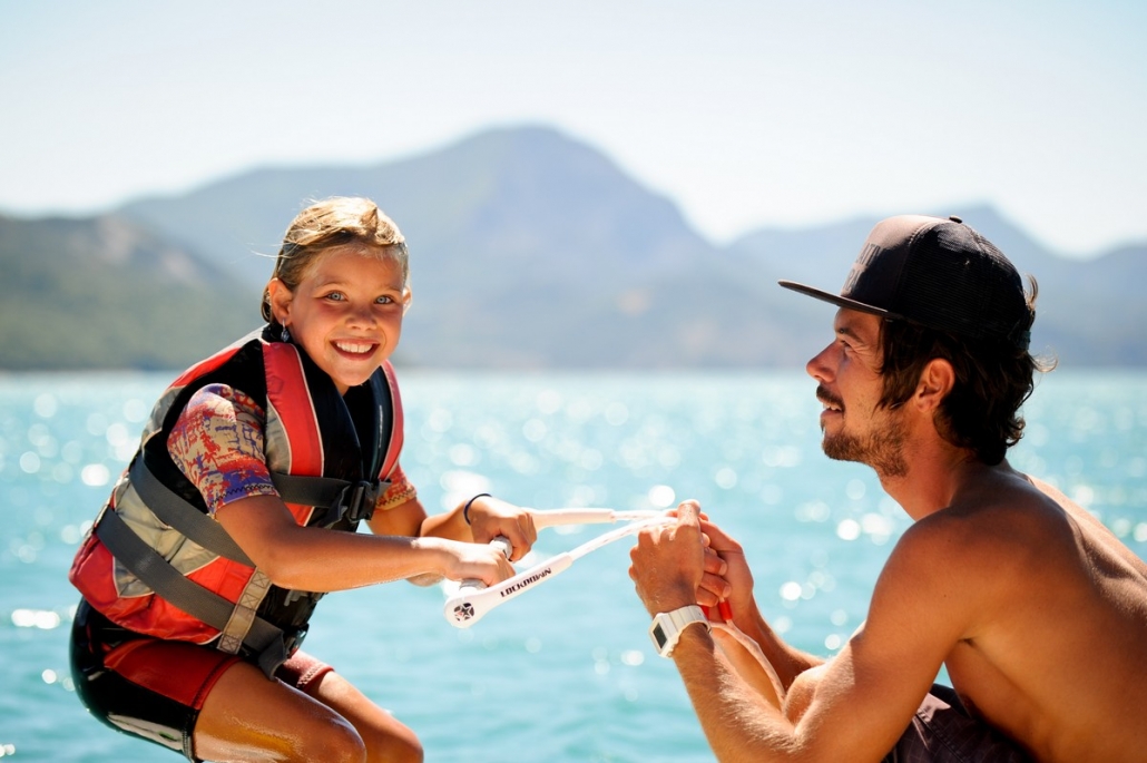 Baby Ski sur le lac de Serre Ponçon