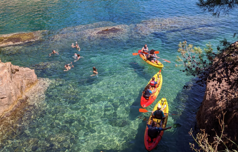 Journée Randonnée Canoë et snorkeling à Barcelone