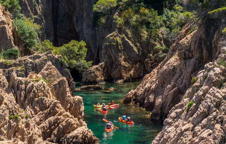 Journée Randonnée Canoë et snorkeling à Barcelone