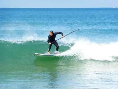 Stand up paddle à la tranche sur mer