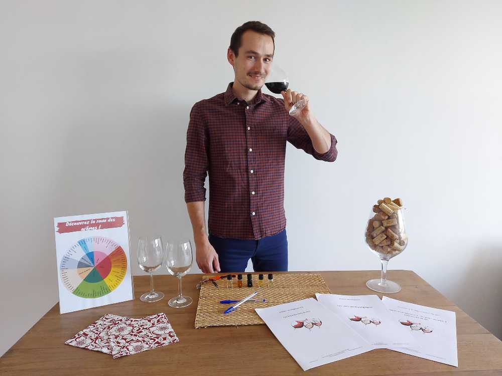 Initiation à la dégustation du vin à  Valence à domicile - Cours d'œnologie - Team Building 