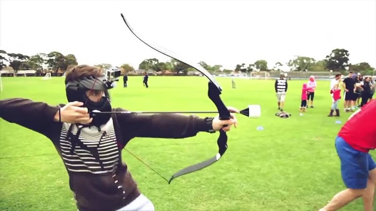 Archery tag à Brignais - Jeu sportif avec arc et flèches