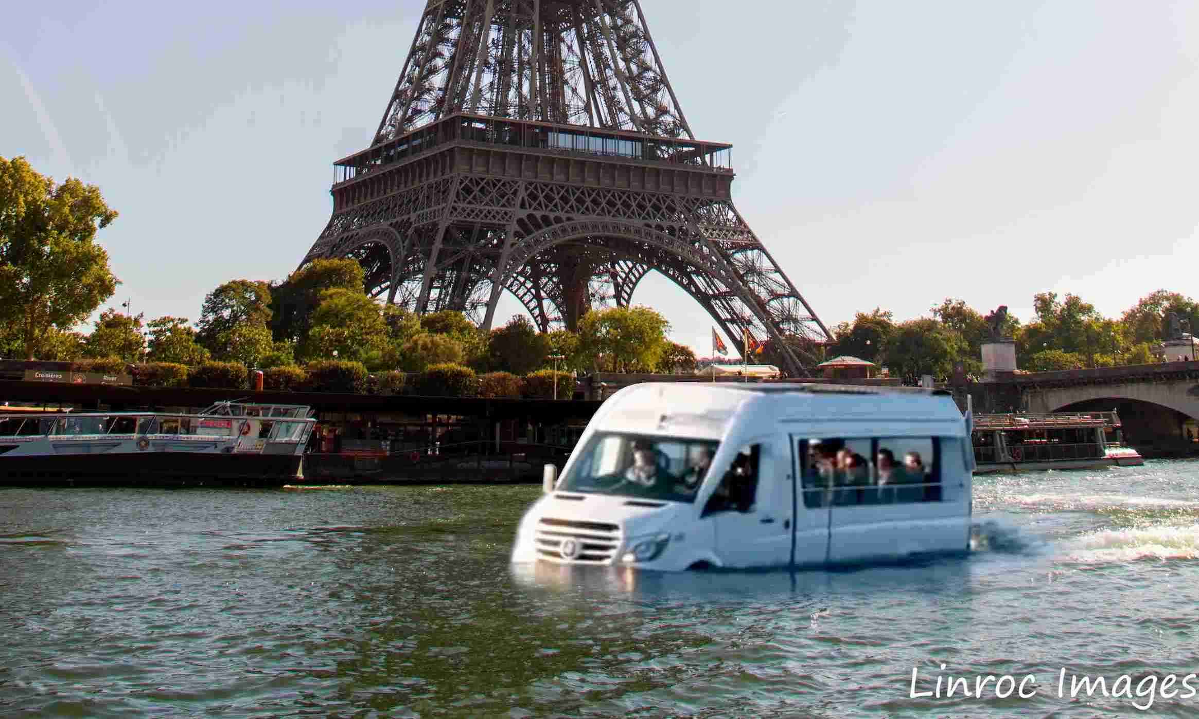 Croisière amphibie en minibus à Paris - 75