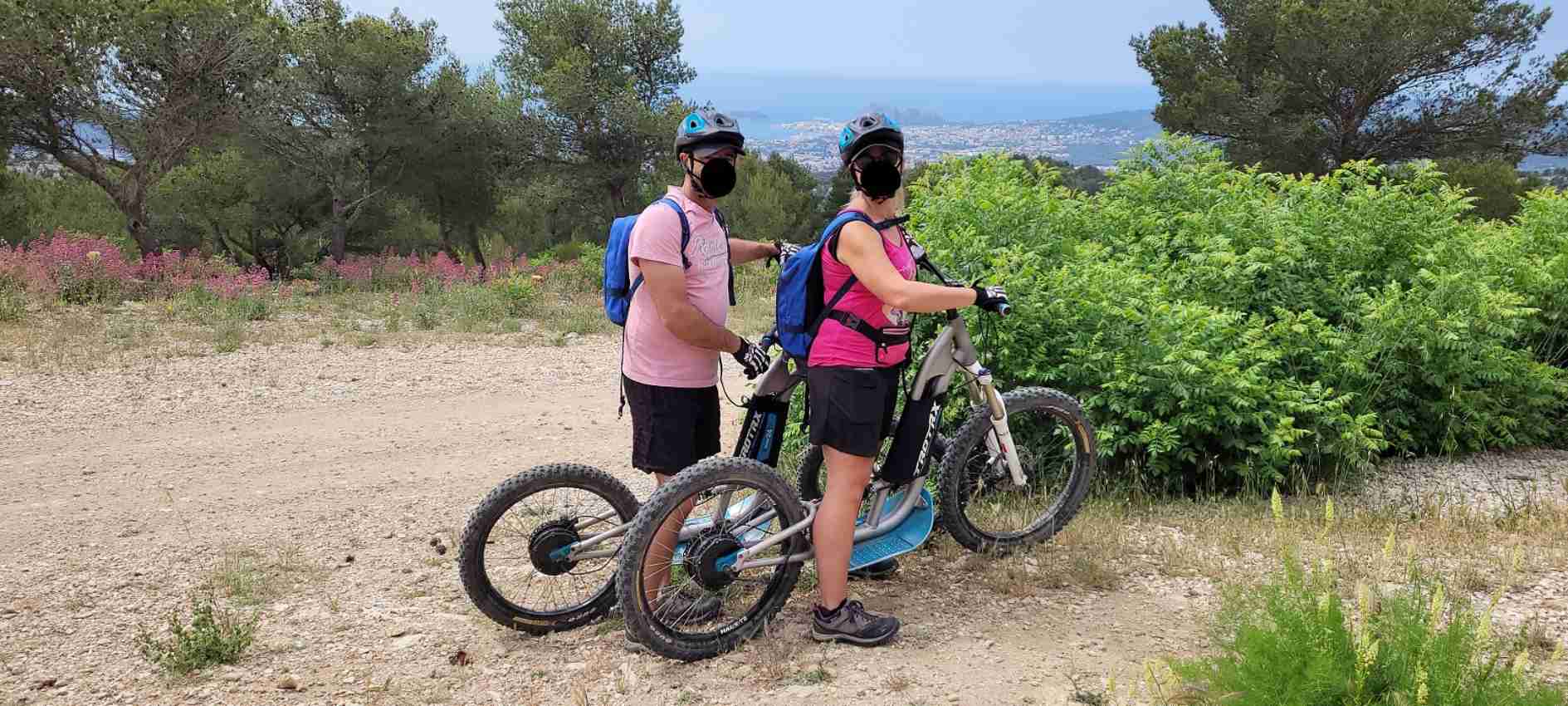 Randonnée trottinette électrique dans les Calanques et massifs Provençaux 