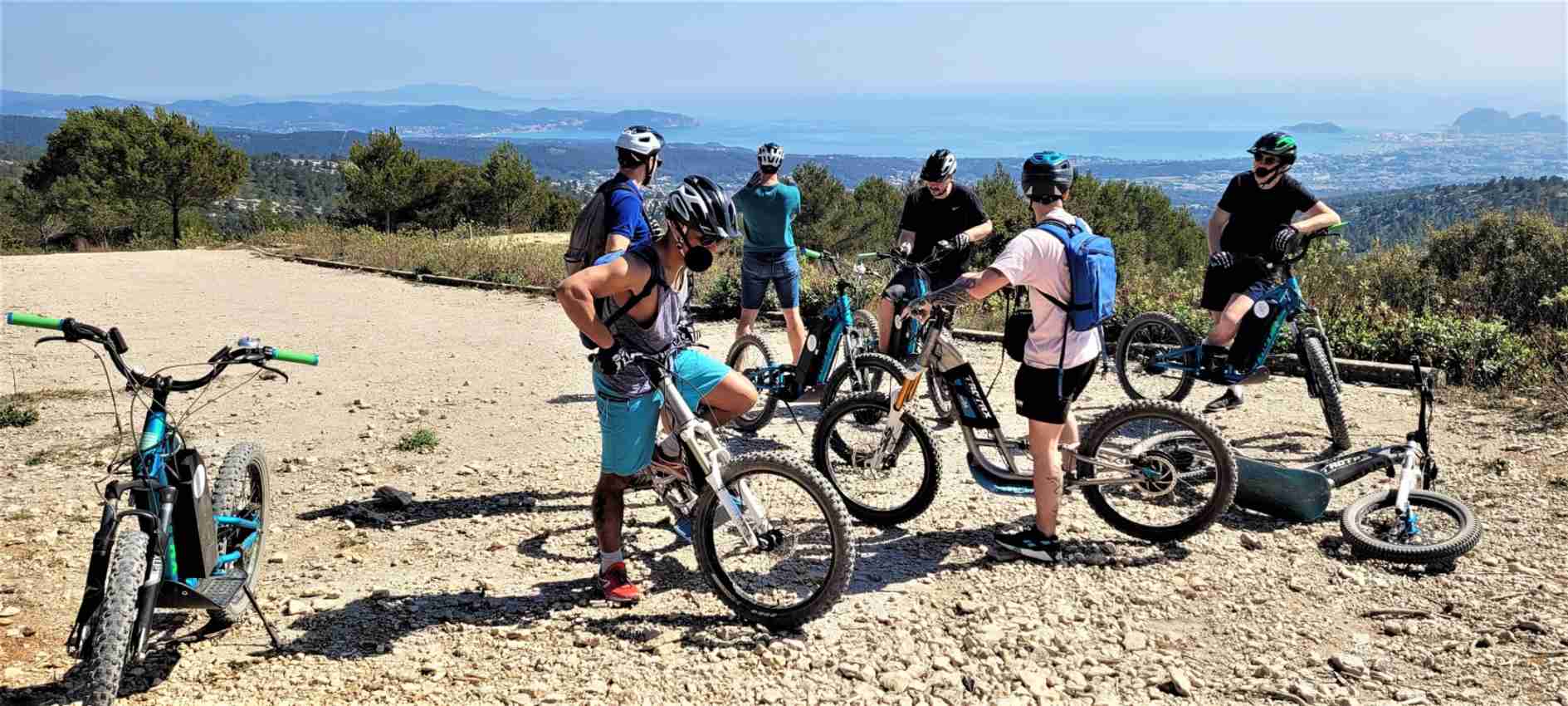 Randonnée trottinette électrique dans les Calanques et massifs Provençaux 