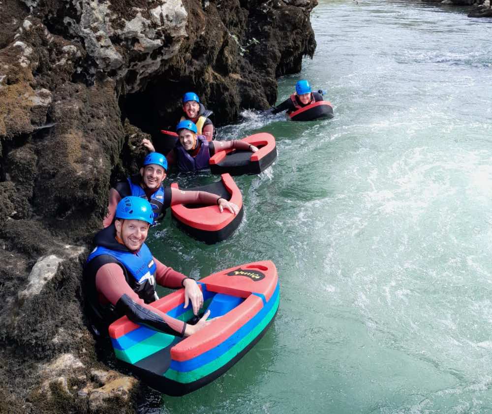 Hydro speed dans les gorges du diable dans l'Hérault