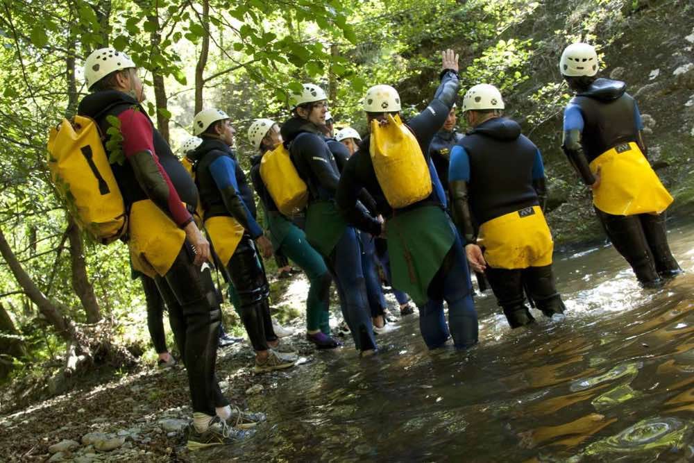Canyoning en Cévennes près d'Anduze 