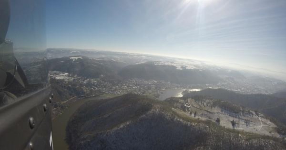 Vol en hélicoptère au-dessus de Saint-Étienne