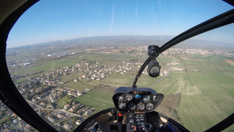Vol en hélicoptère au-dessus de Saint-Étienne