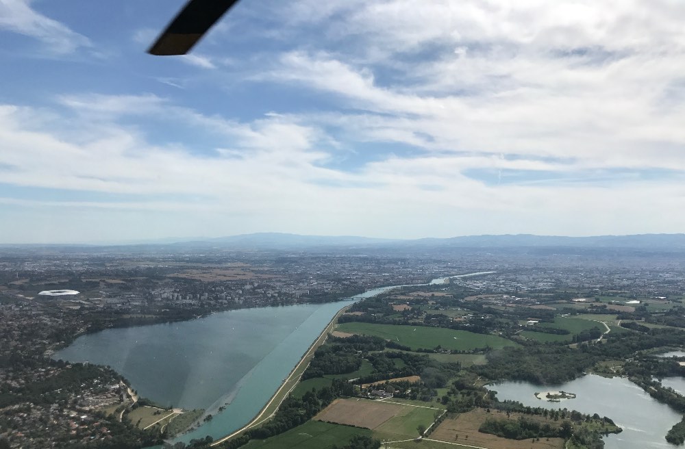 Vol en hélicoptère au départ de Vourles près de Lyon