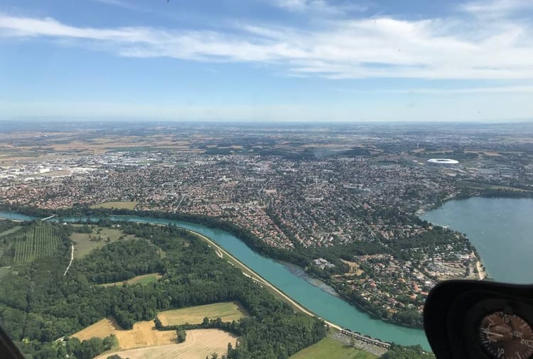 Vol en hélicoptère au départ de Vourles près de Lyon