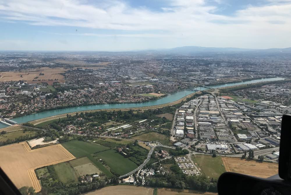 Vol en hélicoptère au départ de Vourles près de Lyon