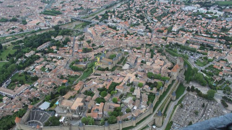 Vol en hélicoptère à Carcassonne