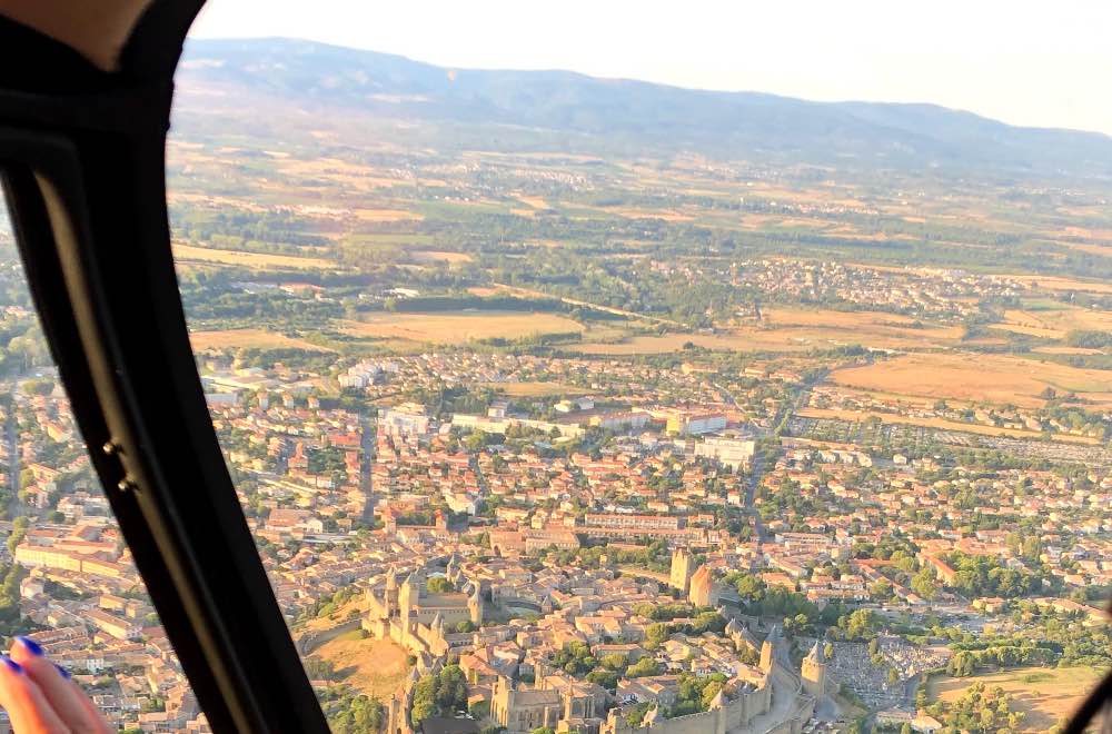 Vol en hélicoptère à Carcassonne