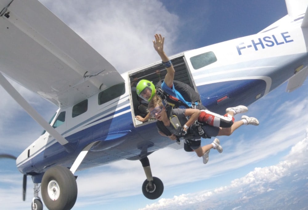 Saut en parachute près de Gap en région PACA
