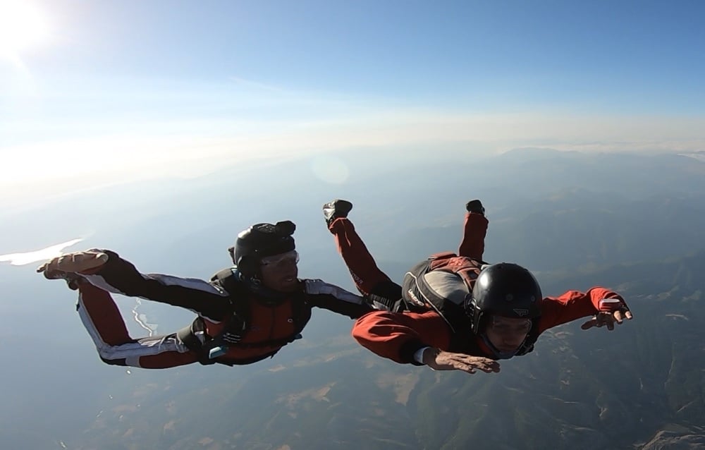 Vol d'initiation en parachute près de Gap 