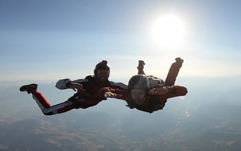 Vol d'initiation en parachute près de Gap