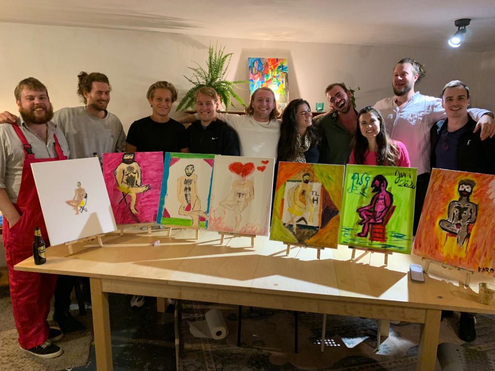 Atelier peinture avec modèle nu à Amsterdam - EVG, EVJF - Team Building 