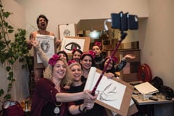Atelier peinture avec modèle nu à Amsterdam - EVG, EVJF - Team Building