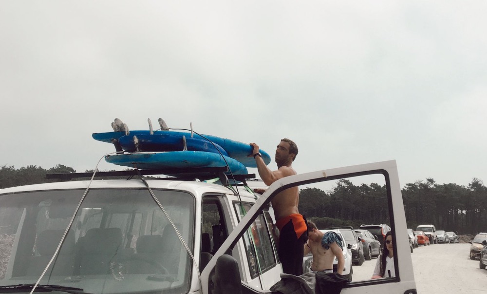 Cours de surf à côté de Porto