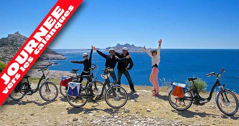 Journée découverte des Calanques / Cassis en vélo électrique et en bateau 