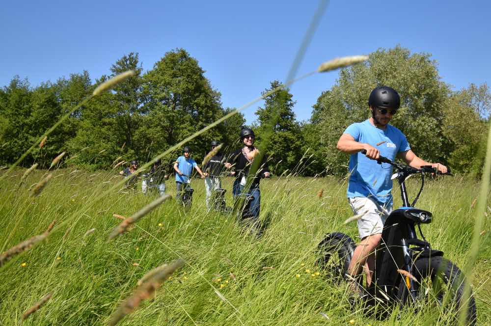 Balade en trottinette électrique près de Deauville