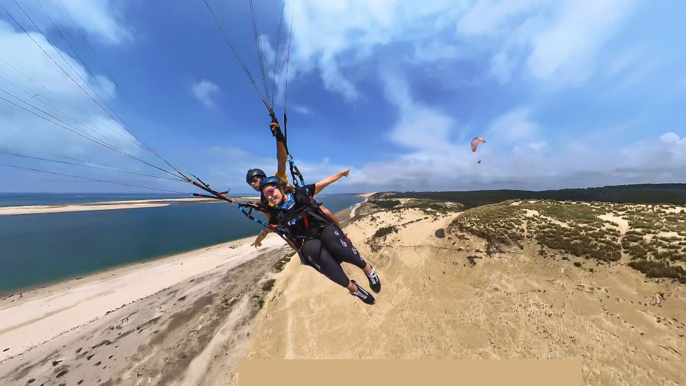 Baptême de l'air en parapente à la Dune du Pilat