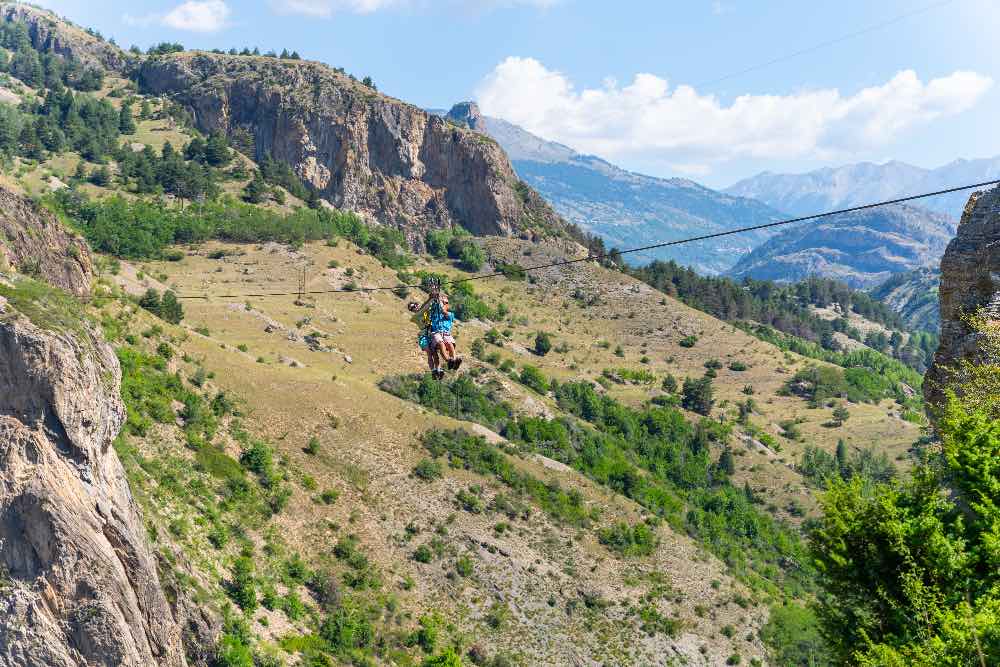 Tyrolienne géante près d'Embrun