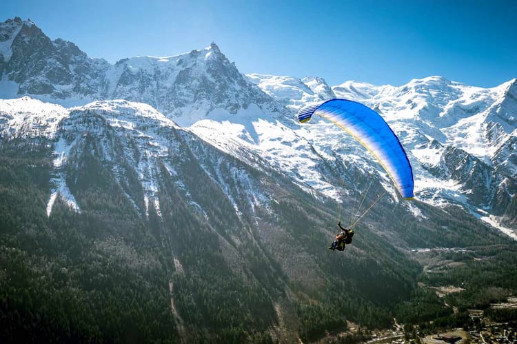 Bapteme parapente à Chamonix - Vol en parapente biplace Chamonix