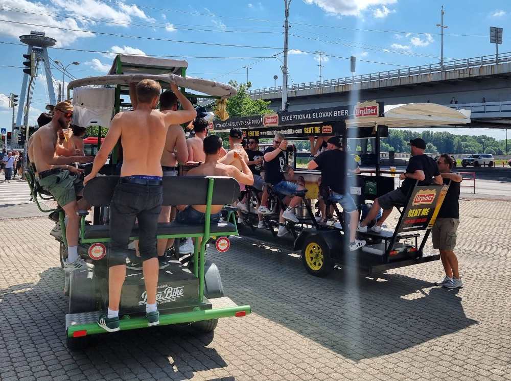 Beer bike à Bratislava 