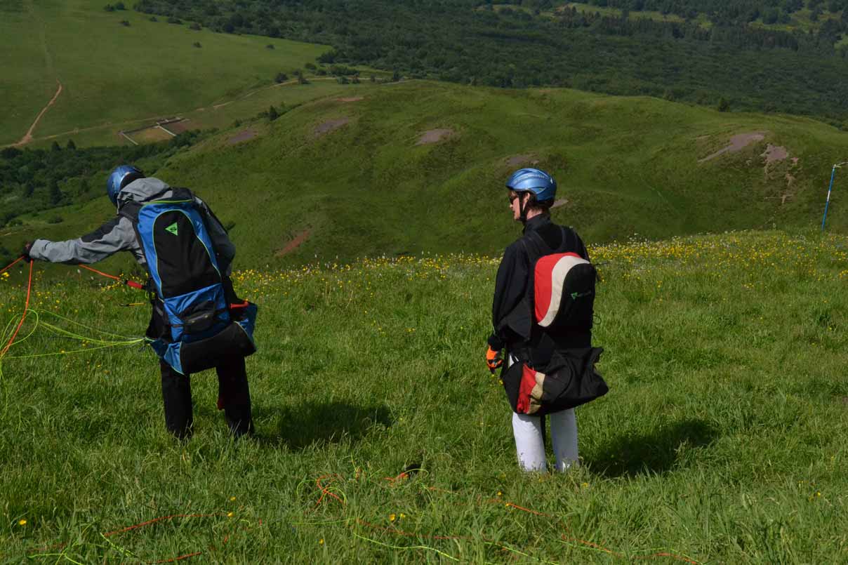Baptême de l'air en parapente au sommet du Puy-de-Dôme