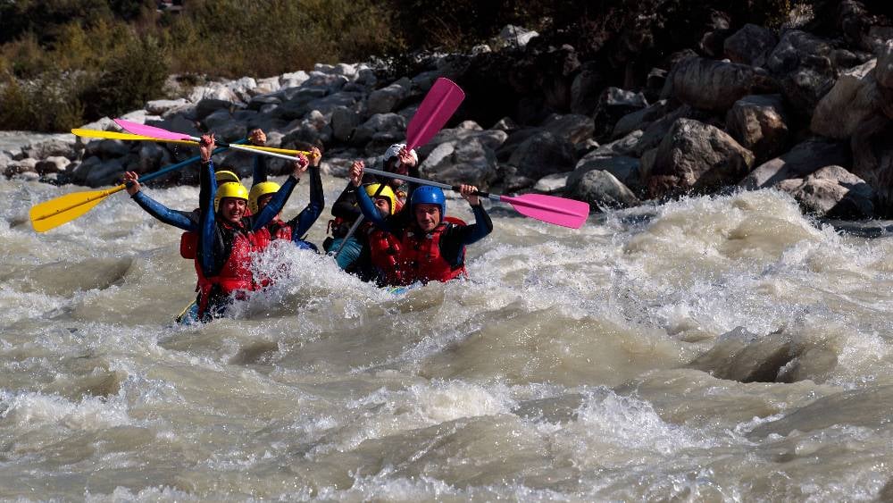 Rafting parcours à la vallée de Chamonix 