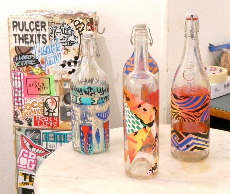 Atelier de Customisation Street Art sur bouteilles à Paris 