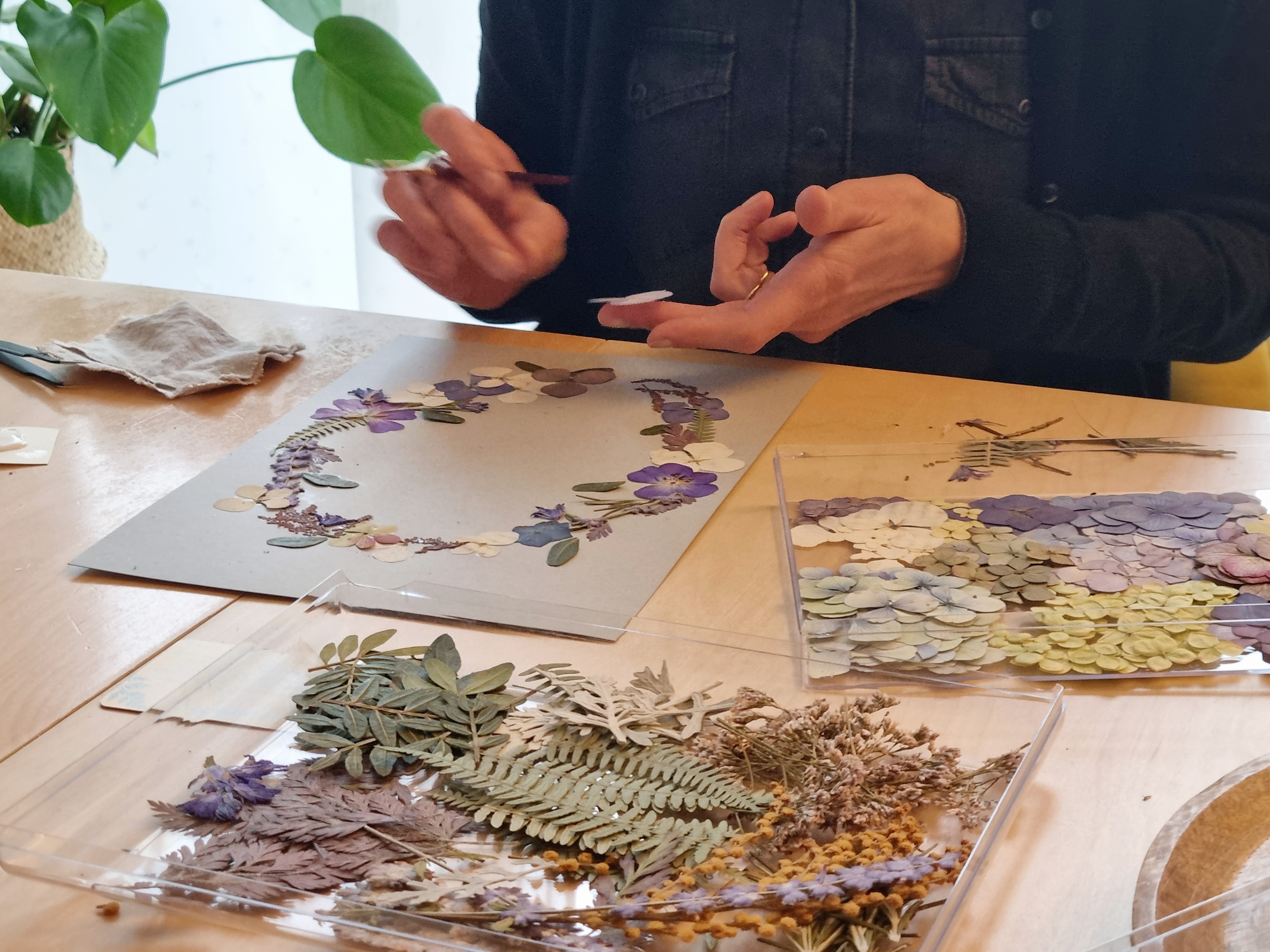 Atelier créatif des fleurs pressées à 10 min de Rennes