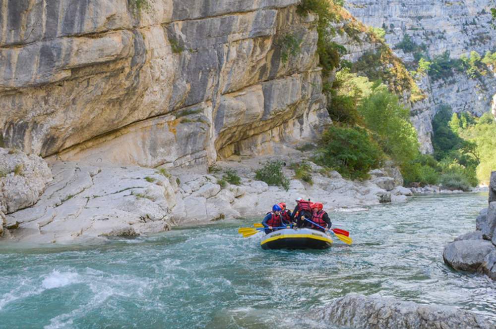 Descente en Rafting dans les Gorges du Verdon à Castellane