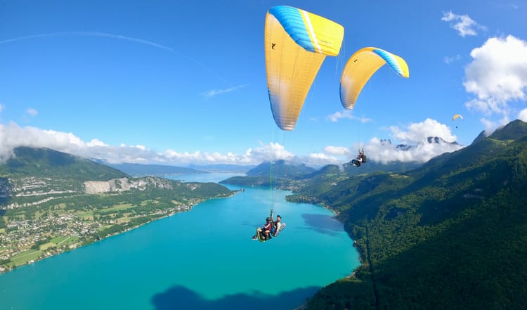 Baptème en Parapente sur le lac d'Annecy - Doussard