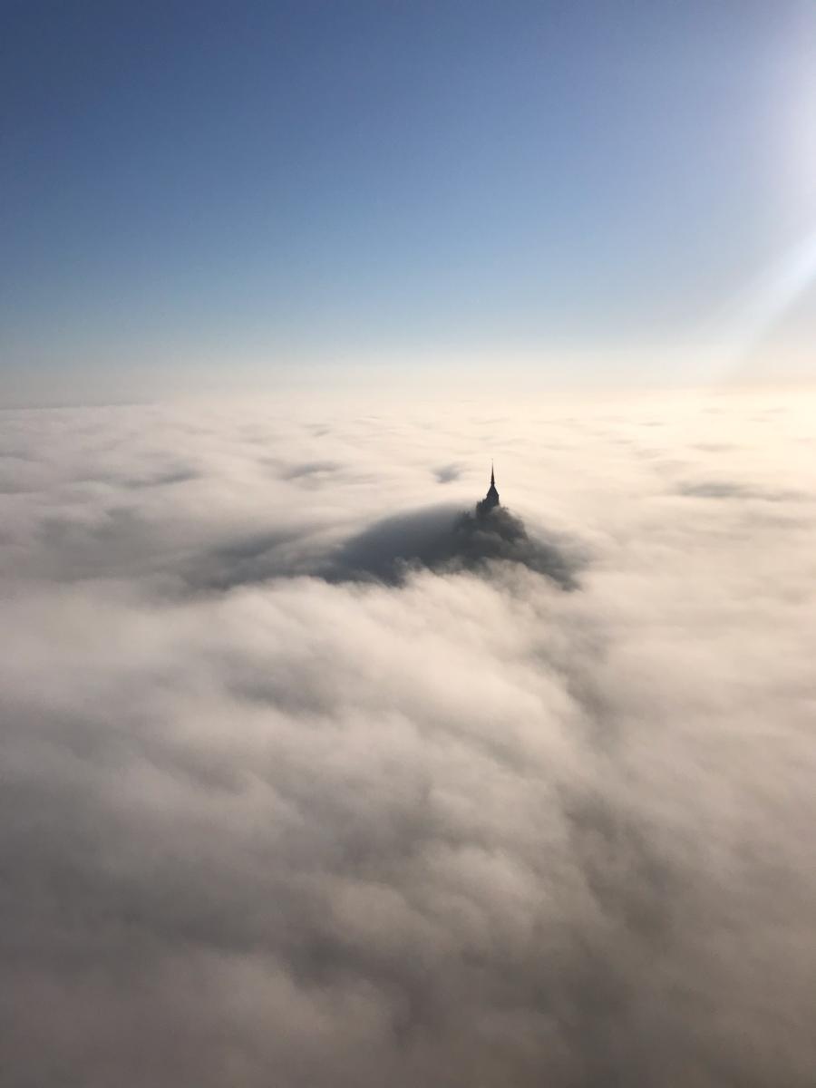 Vol en ULM pendulaire au-dessus du Mont Saint-Michel