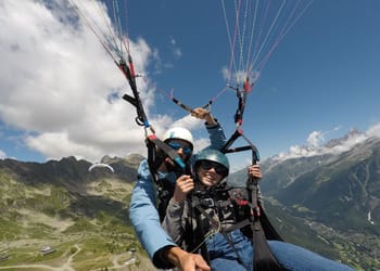 Bapteme parapente à Chamonix - Vol en parapente biplace Chamonix