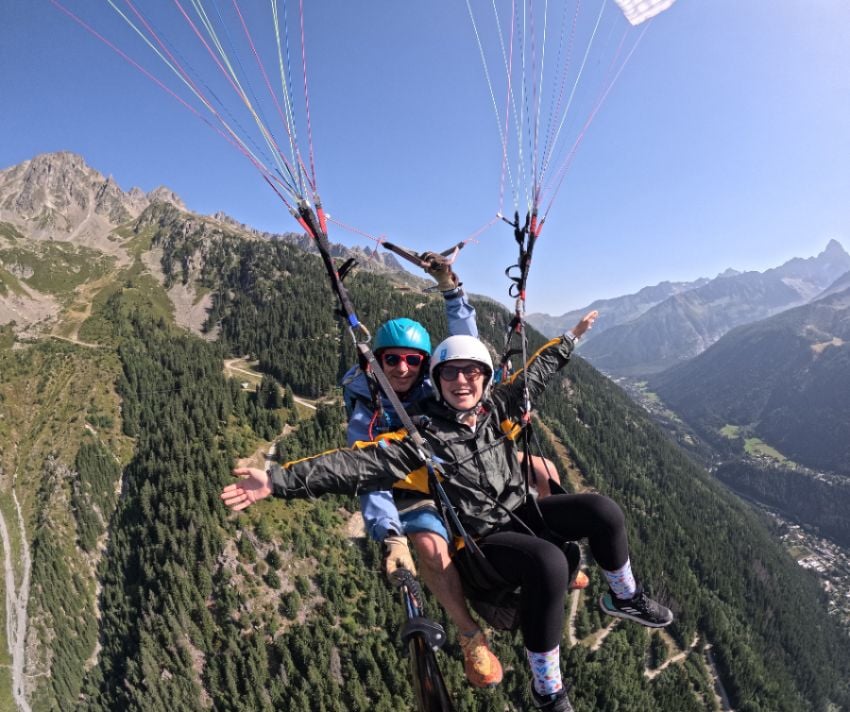 Bapteme parapente à Chamonix - Vol en parapente biplace Chamonix