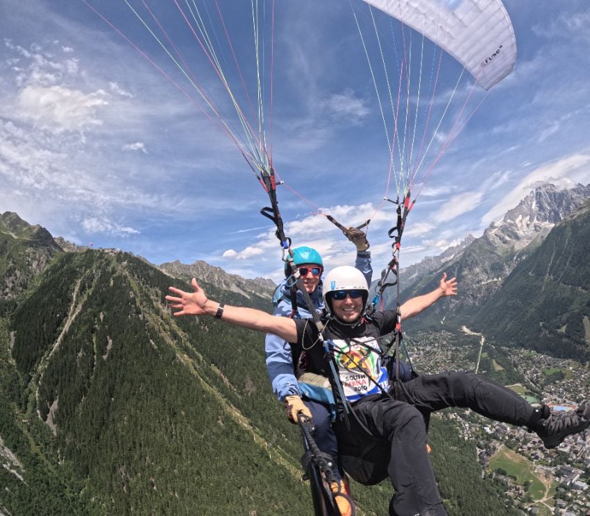 Bapteme parapente à Chamonix - Vol en parapente biplace Chamonix